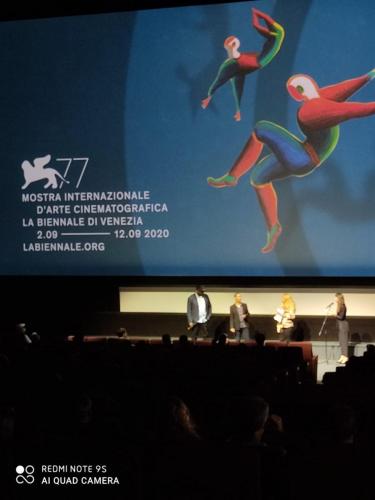 In sala con la delegazione del film LA NUIT DES ROIS, ma con il distanziamento.