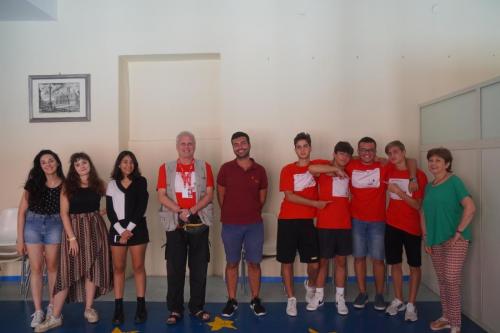 (29 luglio) foto di gruppo col presidente del TGS Lorenzo Napoli